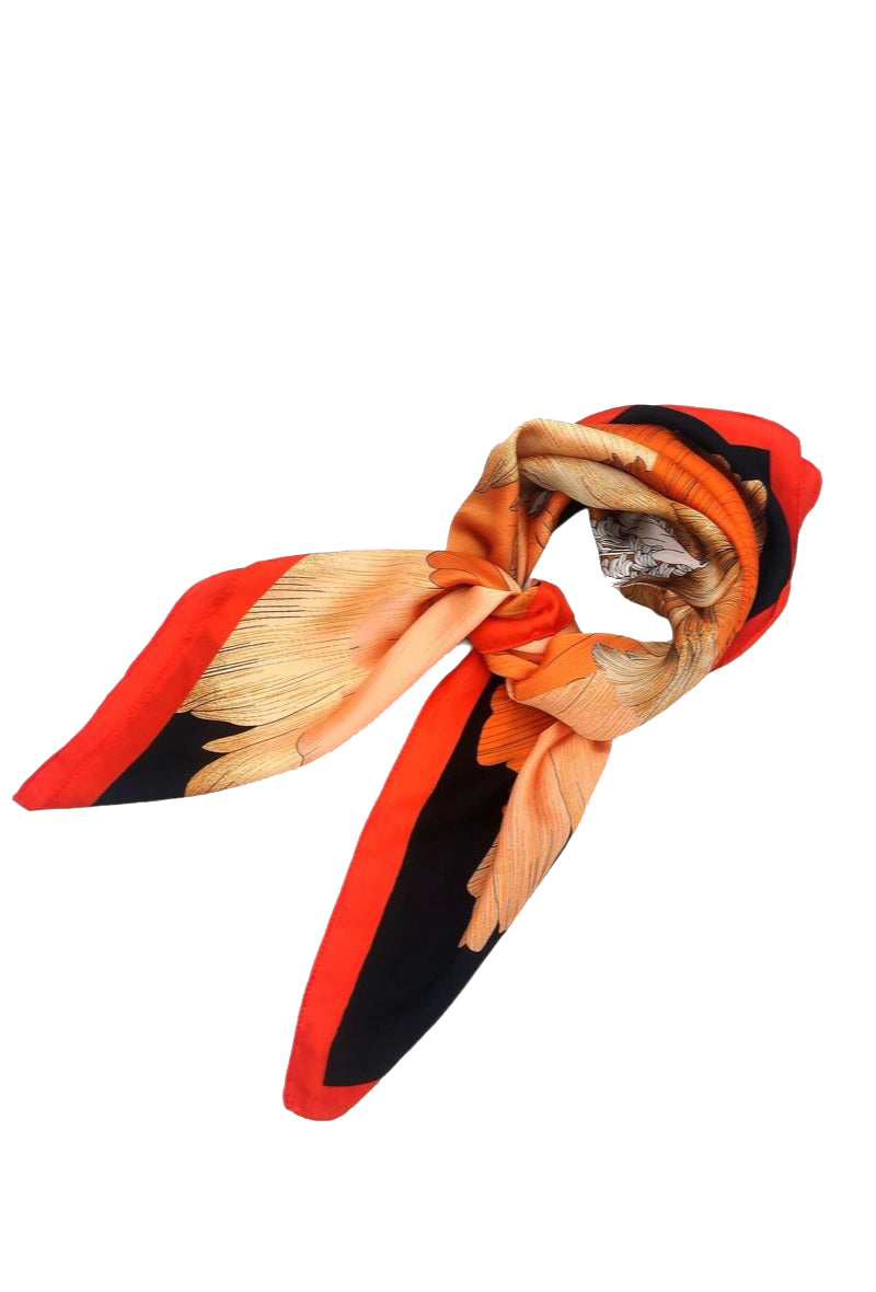 Foulard carré FLORA - Foulard pour femme en polyester recyclé, idée cadeau pour femme, cadeau noël, cadeau fête des mères