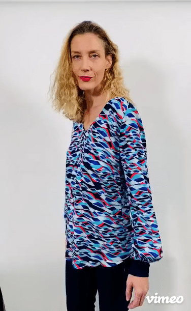 Blouse SALOME aqua - PhalaenopsisParis