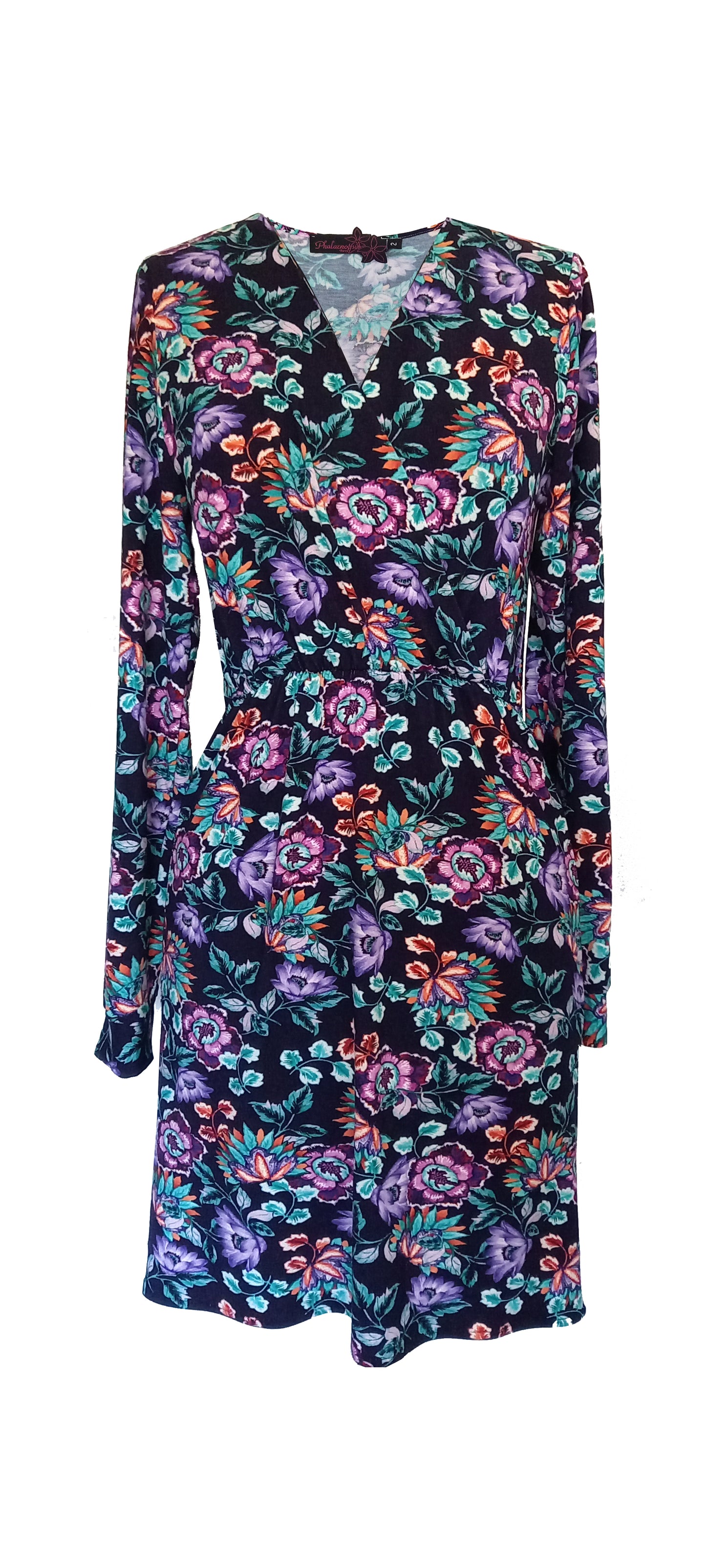 Robe AMELIA purple flowers - PhalaenopsisParis