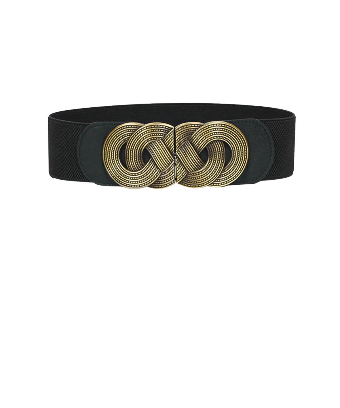 Ceinture rétro MILLA - Phalaenopsis Paris - ceinture noire elastiquée, ceinture retro, ceinture pour robe