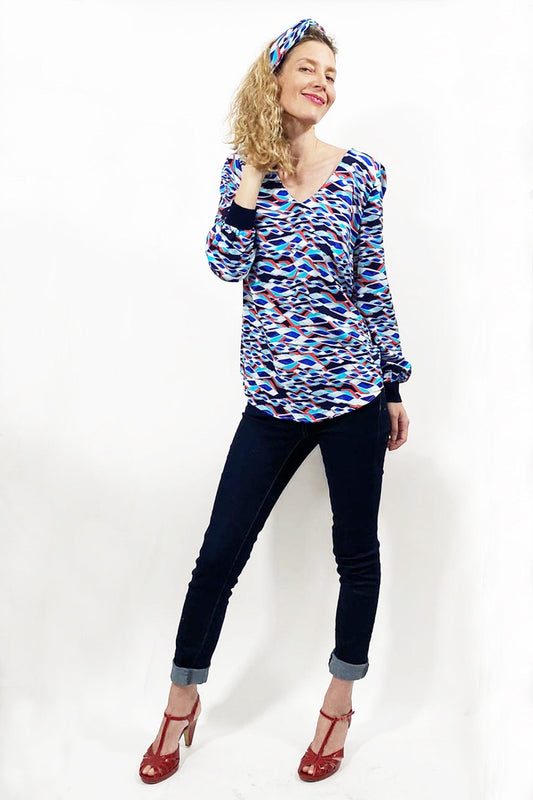 Blouse SALOME aqua - PhalaenopsisParis