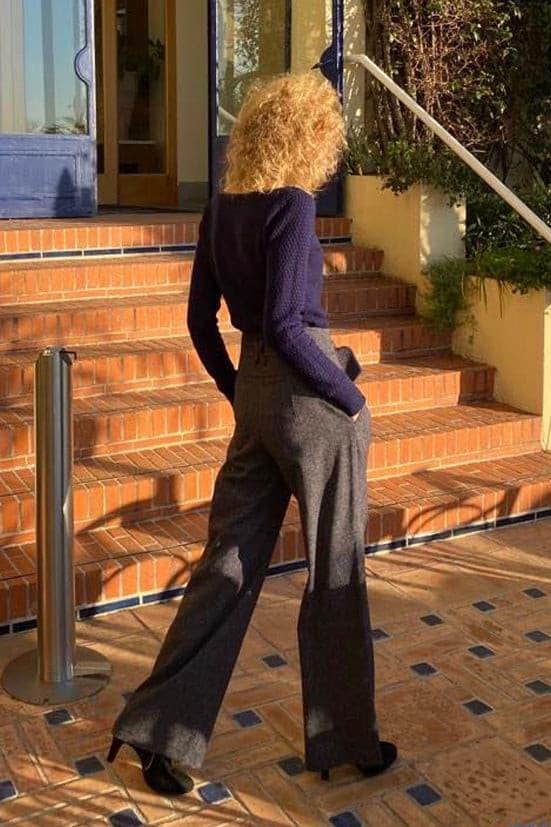 Pantalon LULU gris chiné - Phalaenopsis Paris