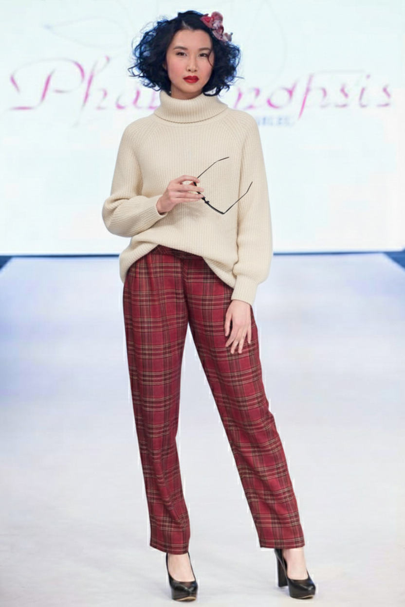 Pull col roulé EDDY oversize en polyester recyclé et laine éco-responsable