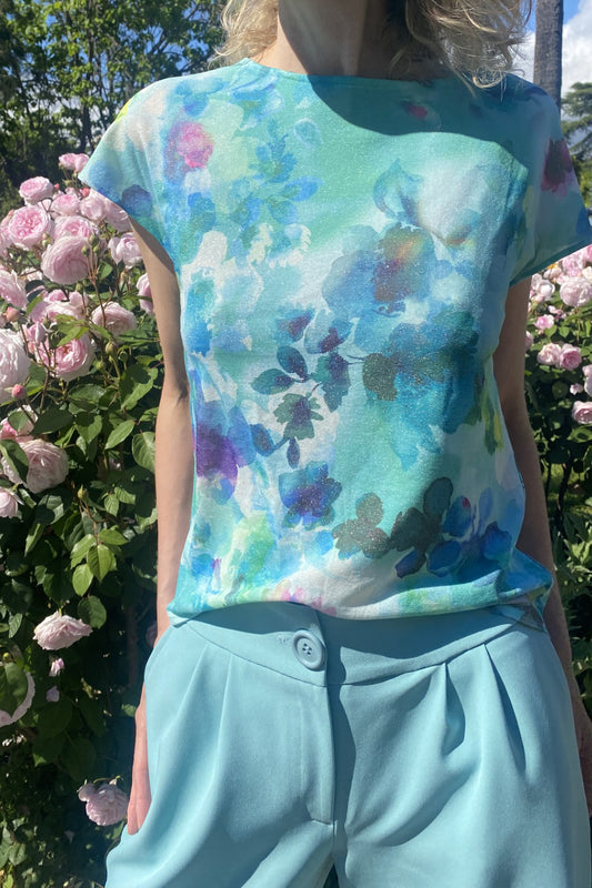 Pantalon TINY vert d'eau