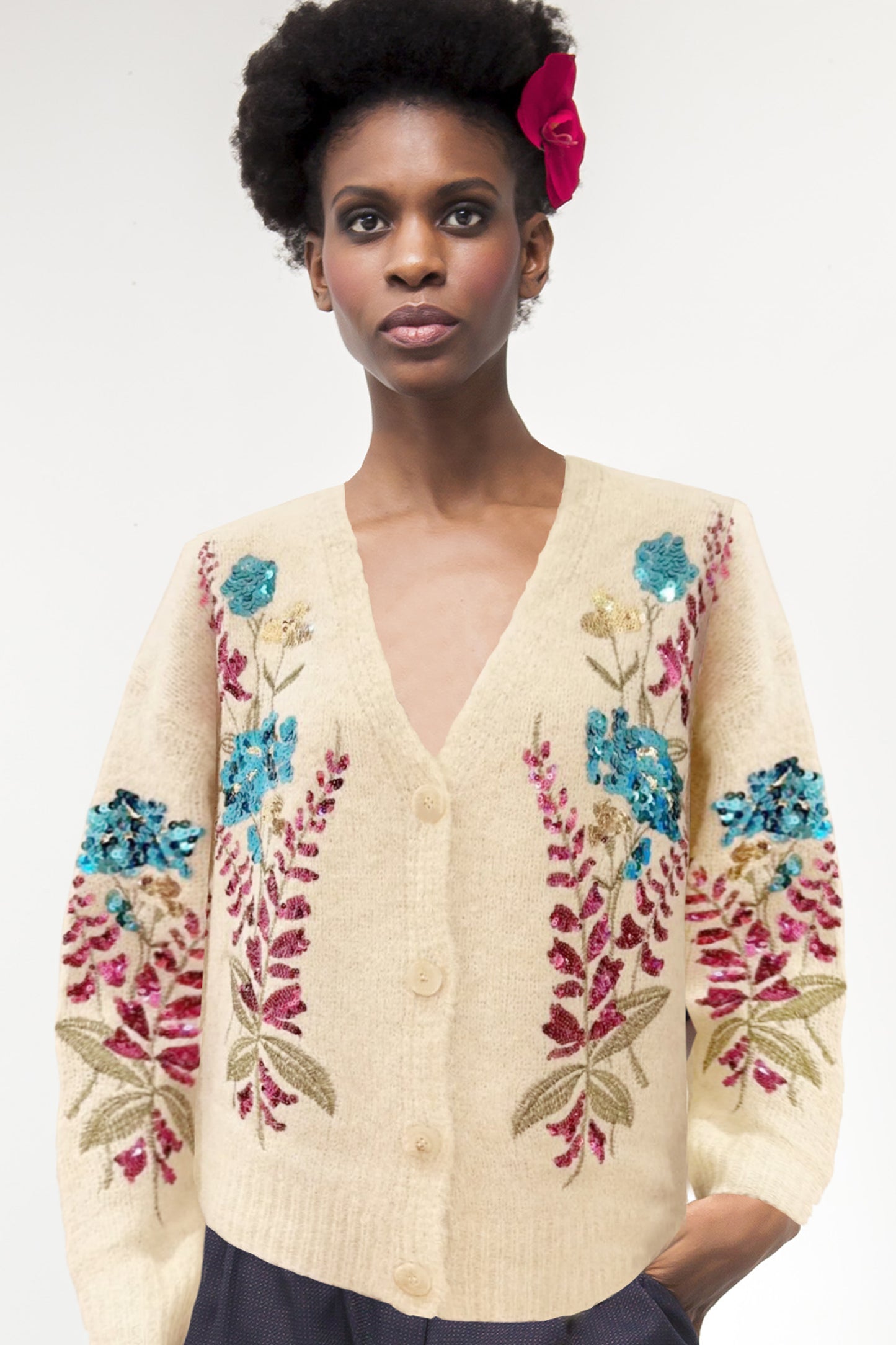 CYNTHIA embroidered cardigan