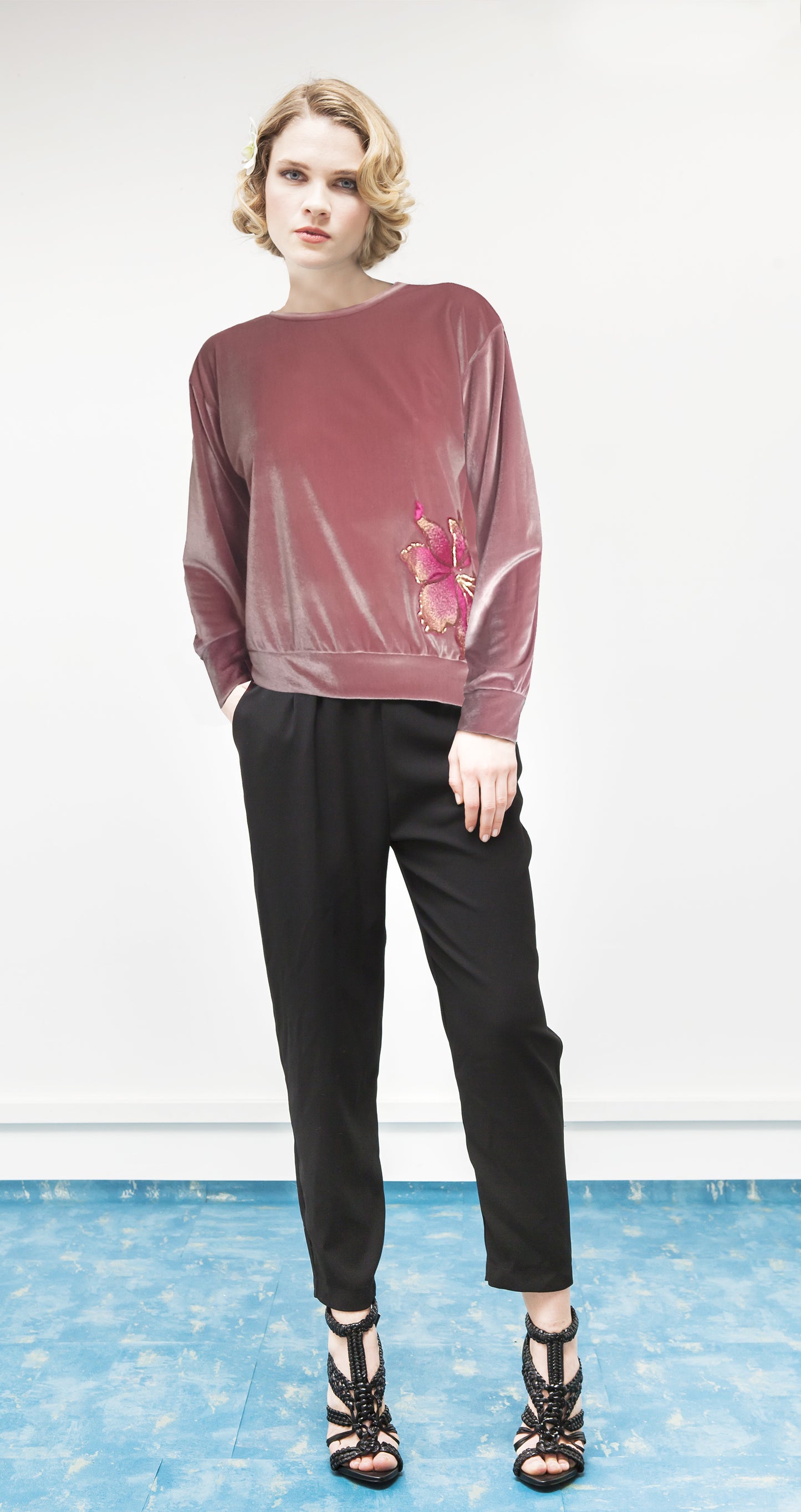 MARKO velvet sweatshirt