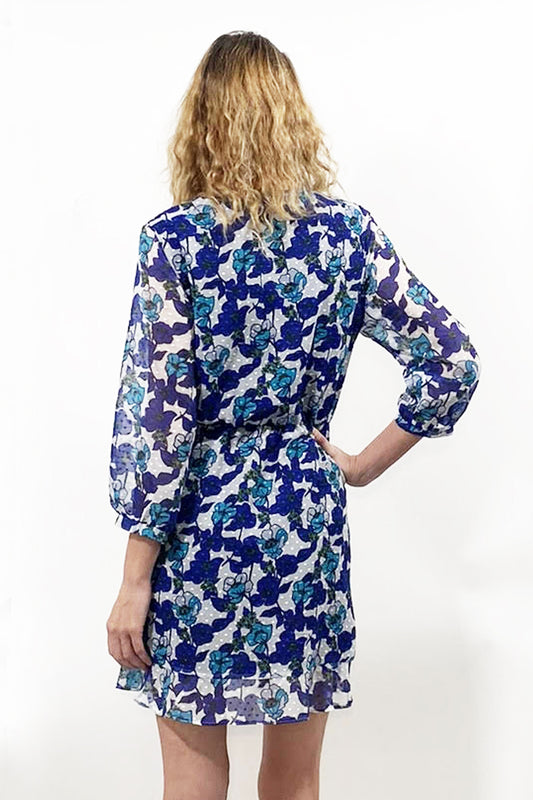 Robe COCO ombra manches 3/4 Phalaenopsis by Maëlle Pansard