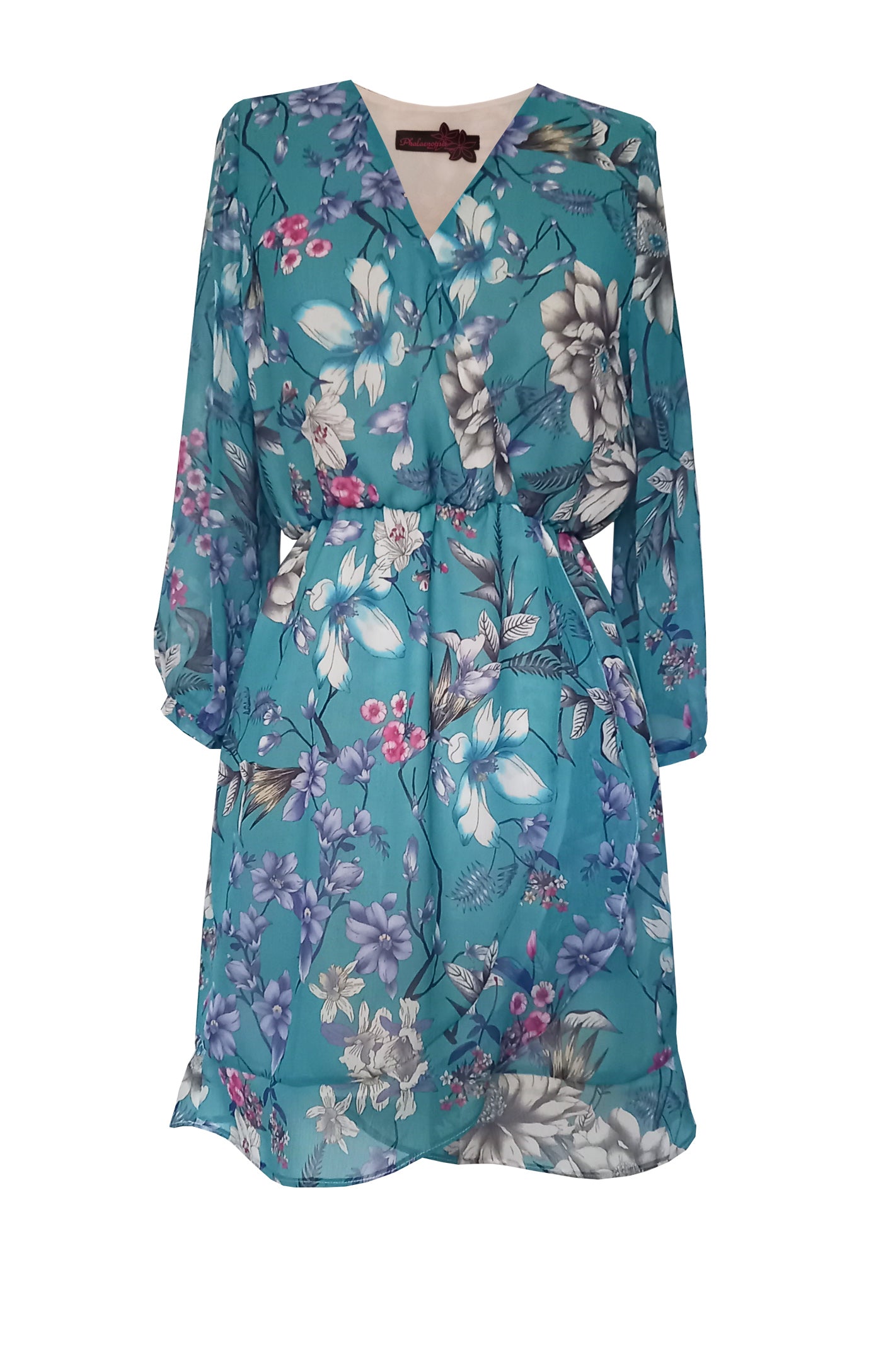Robe COCO iris - Phalaenopsis Paris - robe fête des mères, idée cadeau femme, robe doublée à manches longues