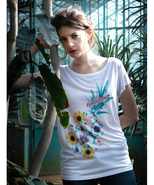 Tee-shirt SWEETY #folledetoi - Phalaenopsis Paris - tee shirt bio imprimé ananas