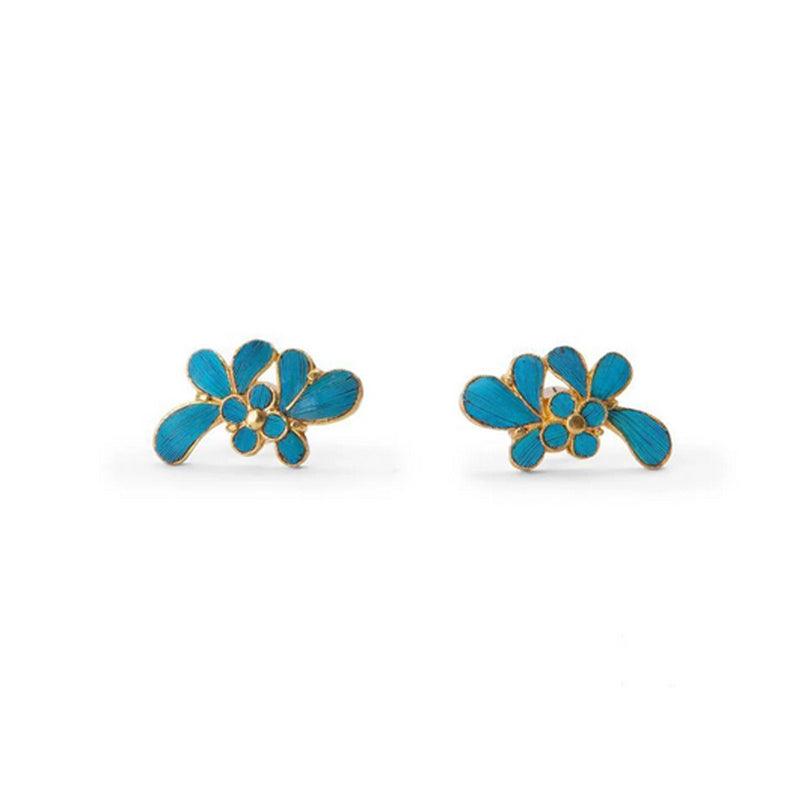 Boucles d'oreilles FLEUR BLEUE - PhalaenopsisParis